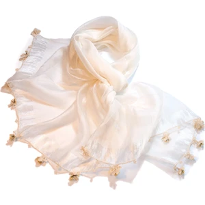 Çiçek Oyalı Ipek Şal