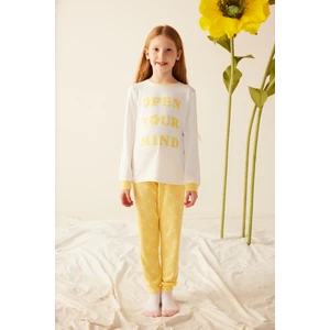 Çok Renkli Kız Çocuk Diasy Termal Pijama Takımı