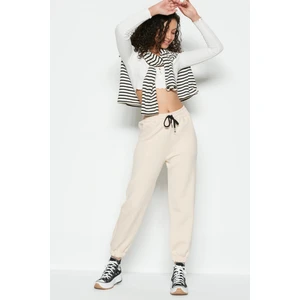 Jogger Lastikli Spor Eşofman Altı 806 Krem