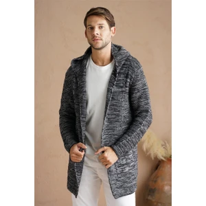 Erkek Füme Karışım Kapüşonlu Triko HIRKA-HRK7721R01S