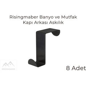 Askılık Banyo Havlu Askılığı Mutfak Askılığı Kapı Askılığı Elbise Askılığı 8'li Paket
