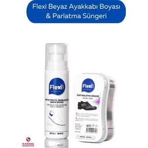 Flexicare Flexi Beyaz Ayakkabı Boyası & Naturel Ayakkabı Parlatma Süngeri
