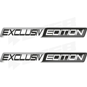 Exclusiv Edition Long 3 Boyutlu Damla Sticker Siyah