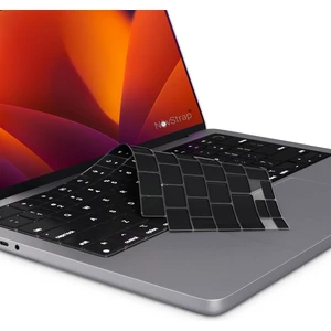 Novstrap Apple Macbook Pro M1 M2 A2338 13 Inç ile Uyumlu Türkçe Q Klavye Slim Siyah Klavye Koruyucu Kılıf