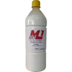 M1 Art Su Bazlı Beyaz Tutkal 1250.ML Çiçek Kağıt Karton Ip Ahşap Çok Amaçlı Tutkal