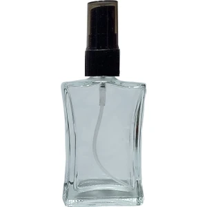 10 Adet 50 ml Boş Kolonya ve Parfüm Şişesi Siyah Renk Sprey