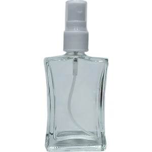 1 Adet 50 ml Boş Kolonya ve Parfüm Şişesi Beyaz Renk Sprey
