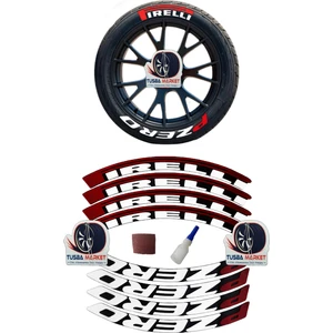 Tusba Market Pirelli P Zero Orijinal Beyaz Kırmızı 3D Oto  Lastik Yazısı | 8 Adet