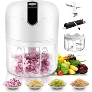 Şarjlı 3 Bıçaklı Pratik Mini El Rondosu 250ML