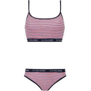 U.S. Polo Assn. 66254 Kadın Lacivert Büstiyer Slip Takım