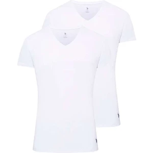 U.S. Polo Assn. Erkek Beyaz 2 Lİ V Yaka Atlet 80194