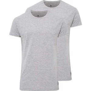 U.S. Polo Assn. Erkek Gri Melanj 2'li Yuvarlak Yaka Atlet 80197