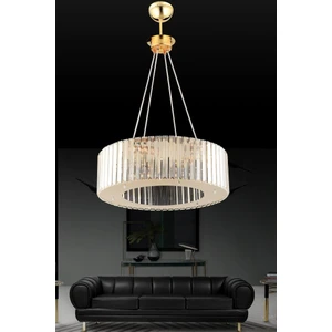 Istanbul Avize Lüx Elmas 45 cm Gold Kristal Taşlı Avize