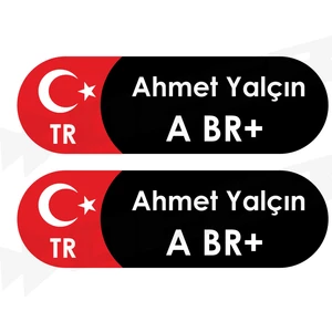 Motosiklet Kan Grubu Sticker Etiket