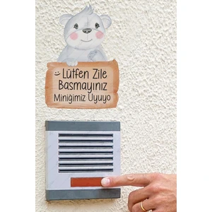 Lütfen Zile Basmayınız Stickerı, Kapı Cam Duvar Stickerı