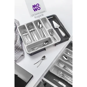 Mowo Home Çift Taraflı Uzayabilen Pratik Çekmece İçi Kaşıklık Organizer