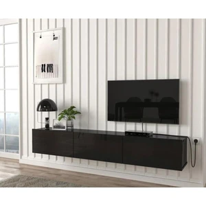 JOY Beliz Tv Ünitesi Tv Sehpası Alt Modül Mat Siyah 200 cm Mdf