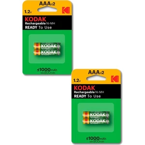 Ince Şarj Edilebilir Aaa 1000 Mah 2 Li 2 Paket Kumanda Pili Şarjlı Ni-Mh 2 Paket Doldurulabilir Pil
