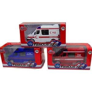 SM488-588 Kutulu 1:18 Amulans Itfaiye Polis Aracı