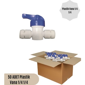 50 Adet Plastik Vana 1/4 1/4 Dirsek