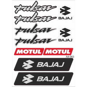 Bajaj Pulsar 200 NS Sticker Seti Siyah A4