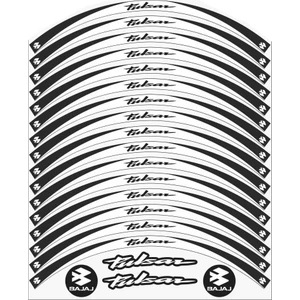 Bajaj Pulsar RS 200 Jant Şeridi Beyaz-Siyah