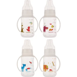 Silikon Emzikli  PP Desenli Kulplu Biberon 150 Ml - 6/18 Ay