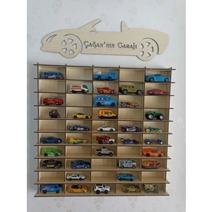 Cr Design Oyuncak Araba Rafı 50'li 1/64 (Hotwheels ve Matcbox Arabaları Için Uygundur)