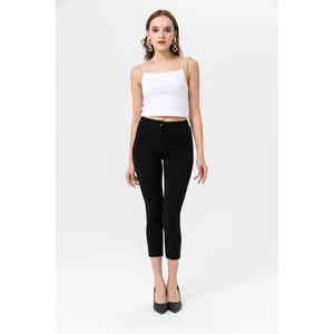 Kadın Çimalı Dar Paça Kumaş Pantolon