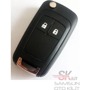 Skilit Samsun Oto Kilit Chevrolet Cruze Aveo Anahtar Kumanda Kabı Vidalı Metal Logolu 2 Tuşlu