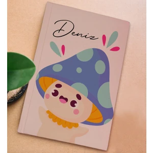 Bk Gift Kişiye Özel Isimli Sert Kapaklı Pudra Pembesi Lastikli Defter -18