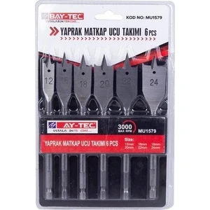 Bay-Tec Yaprak Matkap Ucu Takımı 6 Pcs Mu1579