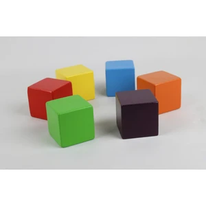 Ali Wooden Aliwooden 6 Lı Renkli Büyük Küp (5 Cm)