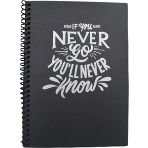 14X20 Siyah Yapraklı Defter Spiralli 40 Yaprak