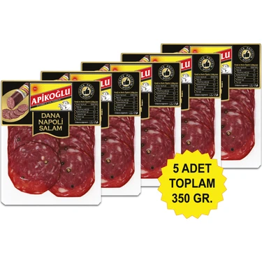 Apikoğlu Dana Napoli Salam Beşli Paket (Toplam 350