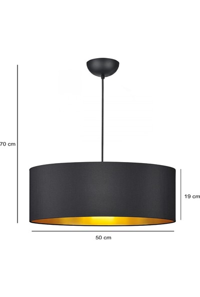 Homing Exclusive 50 cm Gold Iç Detaylı Büyük Boy Sarkıt Avize