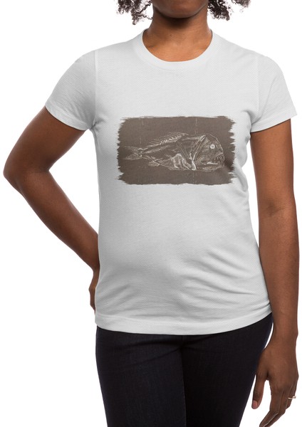Fish Fossil Beyaz Spor Tişört