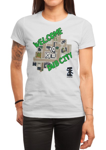 Welcome To Dub City Beyaz Spor Tişört