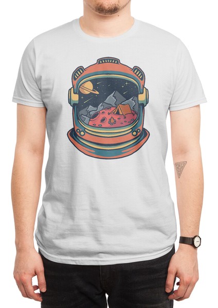 Astronaute Helmet Beyaz Spor Tişört