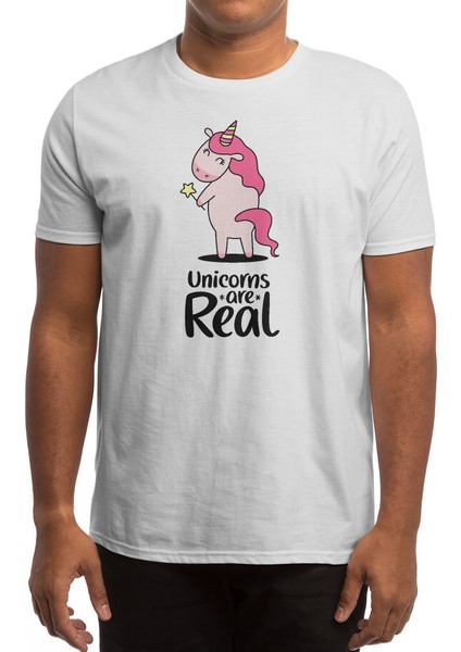 Unicorns Are Real 2 Beyaz Spor Tişört