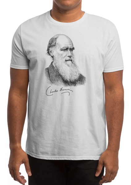Charles Darwin Darwin Day Evolution Design Beyaz Spor Tişört
