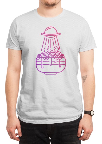 Ufo Ramen Beyaz Spor Tişört