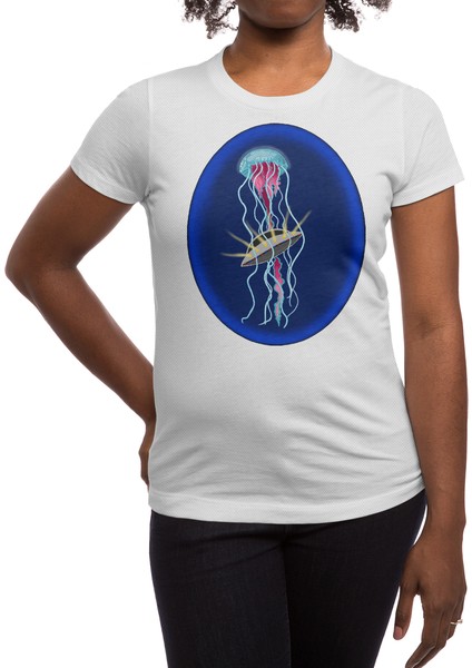 Jellyfish Steals Ufo Beyaz Spor Tişört