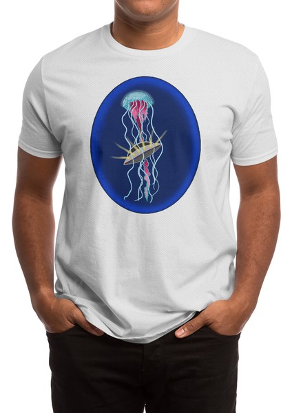 Jellyfish Steals Ufo Beyaz Spor Tişört