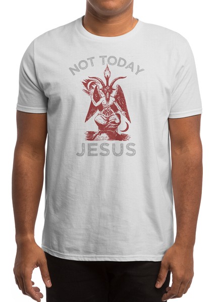 Not Today Jesus! - Satan Beyaz Spor Tişört