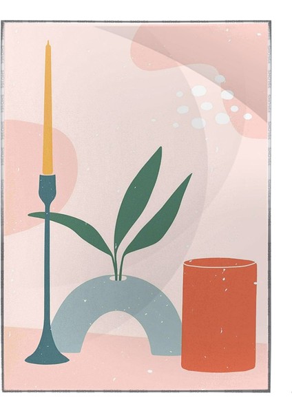 Çağdaş Sanat Pastel Renkler Modern Sanat Tuval Poster P-000444