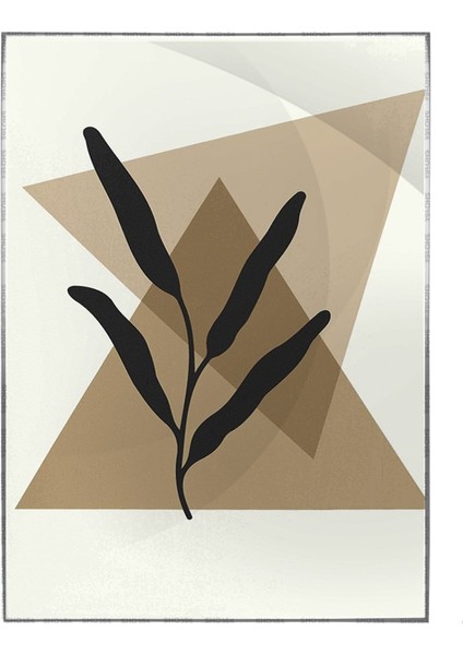 Bitki Yapraklar ve Şekiller Modern Poster P-002040