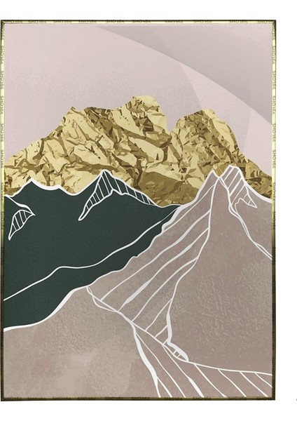 Dağ Doğa Manzara Pastel Renkler Dekoratif Modern Poster P-002308