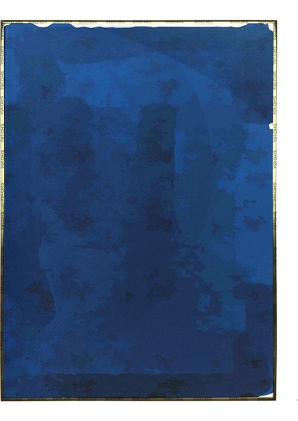 Fırça Darbeleri Deniz Okyanus Mavi Renkler Modern Poster P-002713