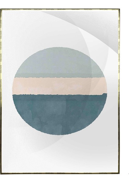 Şekiller Okyanus Renkleri Modern Poster P-002537